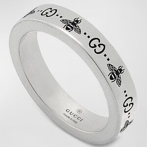 Gucci GG and Bee Band Ring, 4mm